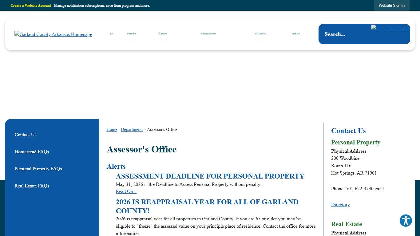 Assessor's Office Garland County, AR