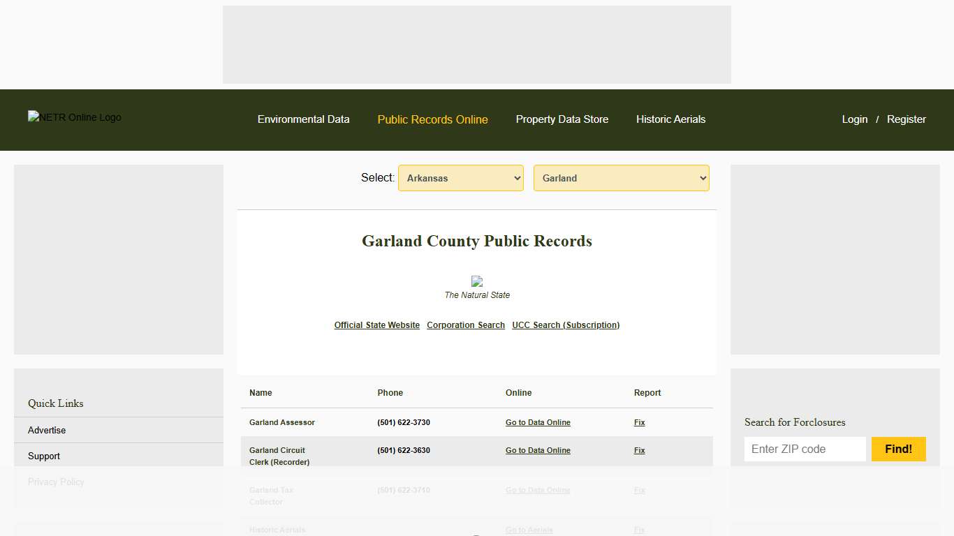 NETR Online • Garland • Garland Public Records, Search Garland Records, Garland Property Tax, Arkansas Property Search, Arkansas Assessor